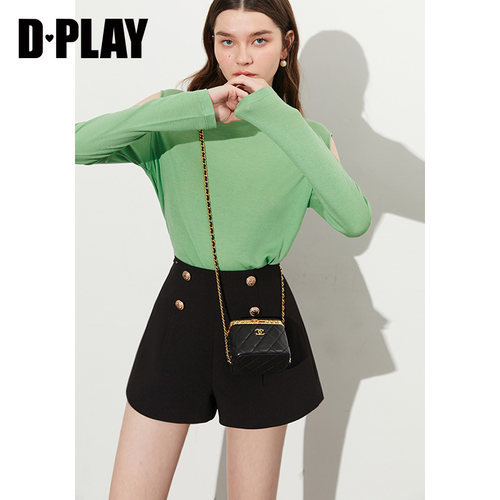 小个子短裤金属扣DPLAY