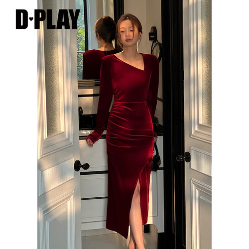 冬新开衩设计法式DPLAY