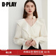 新款 气质长袖 法式 女独特花朵雪纺衫 上衣 白色衬衫 DPLAY2026春季