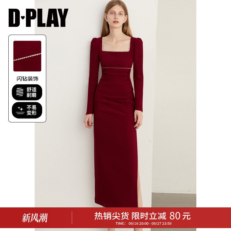 DPLAY方领连衣裙订婚礼服图片