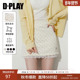 DPLAY 女气质波点蕾丝半裙裙子短裙 新款 惠品 白色半身裙春季
