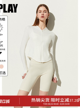 DPLAY夏季防晒衣时尚白色修身UPF50+防紫外线运动户外防晒服2026