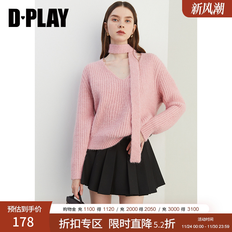 DPLAYV领通勤宽松型毛衣