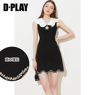 DPLAY黑标年夏新复古双层撞色