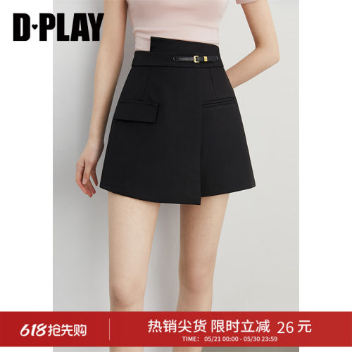 DPLAY黑色A字裙短裙裤