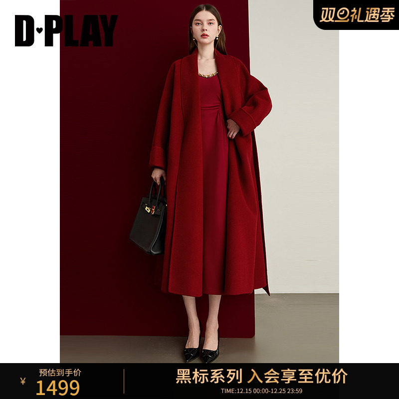 翻领设计，插肩袖袖型，双面呢面料