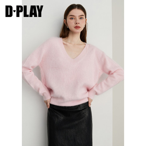 DPLAY宽松下摆收腰毛衣