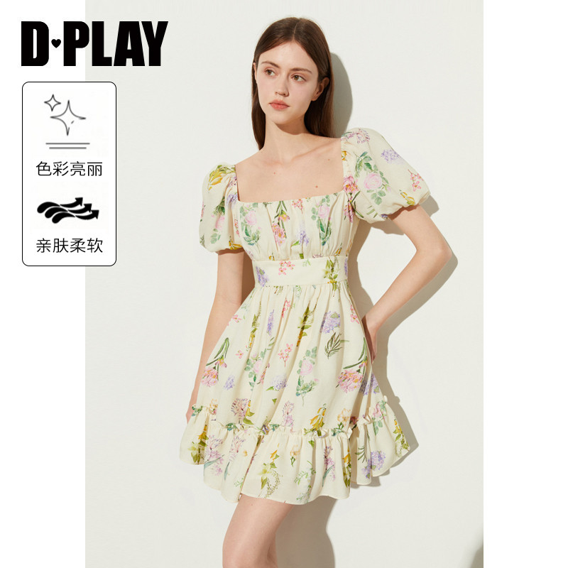 DPLAY度假风海边沙滩短款连衣裙图片