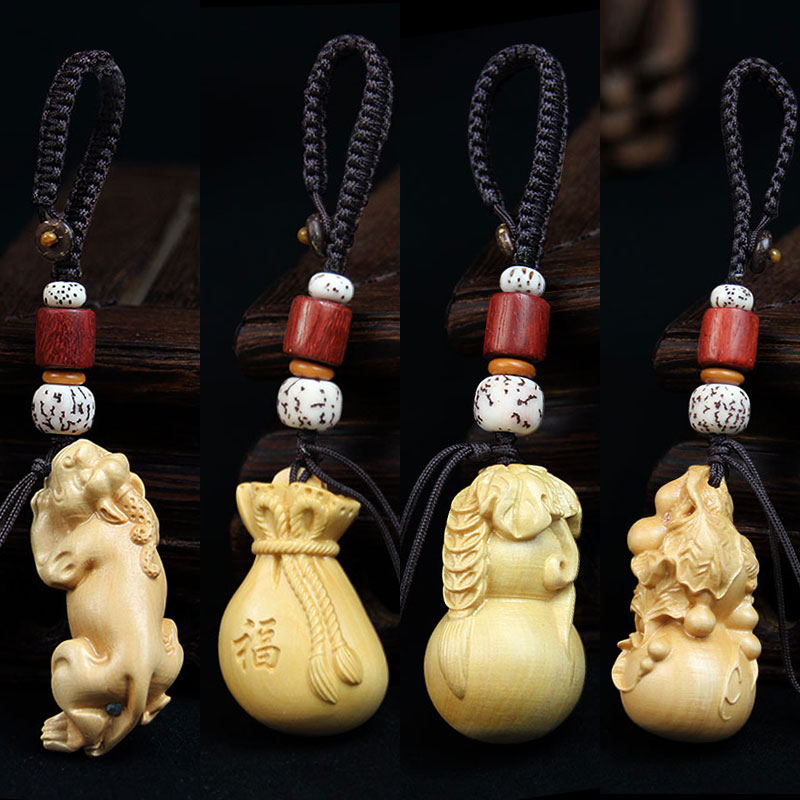 泰山福缘阁黄杨木貔貅盘玩手把件