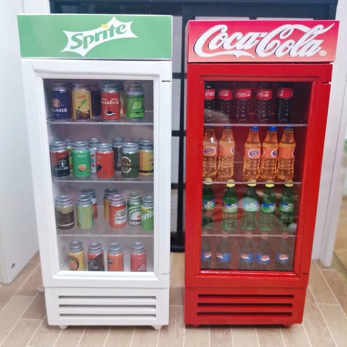 微缩食玩冰箱袖珍模型厨房饮料