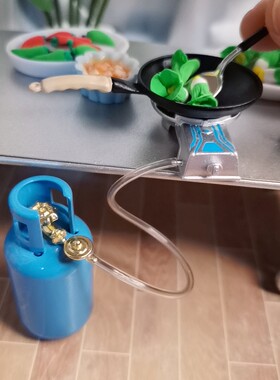 1:12迷你娃娃屋diy小屋别墅专用配件模型道具食玩微缩仿真煤气罐