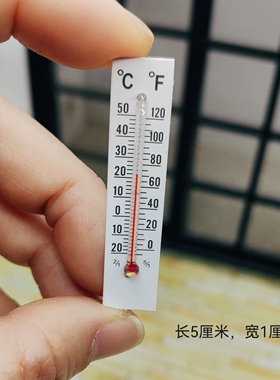 微缩食玩迷你温度计壁挂式白色12分ob11家具场景模型diy过家娃屋