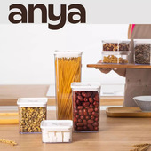 安雅密封罐家用厨房食品储物罐透明干果坚果五谷杂粮收纳盒