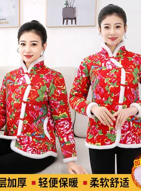冬季花棉衣东北大花袄中国风碎花大棉袄复古小花棉袄女款网红棉服