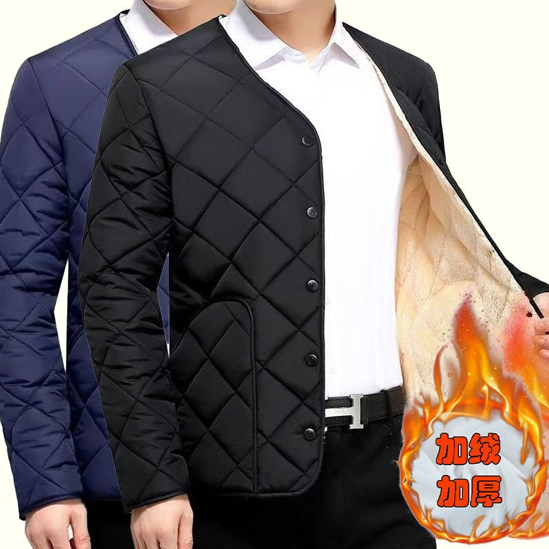 中老年男士保暖棉内胆贴身小棉袄加绒加厚内穿棉衣男款2026新款冬图片