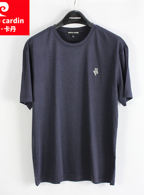 新品皮尔卡丹男士圆领家居服棉短袖休闲睡衣裤外穿外出PG111030