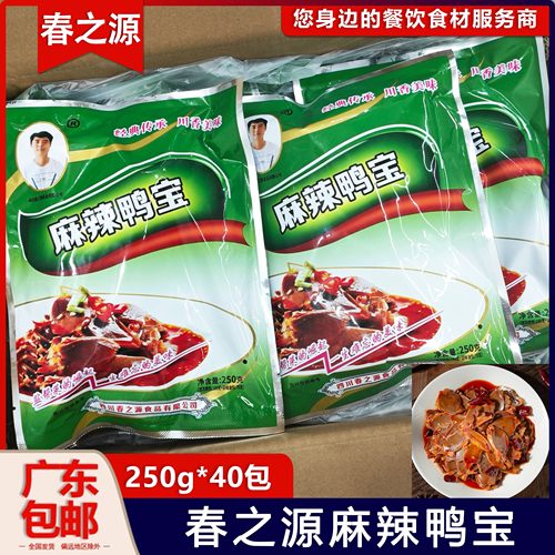 Y整箱春之源麻辣鸭宝鸭胗鸭肾凉拌菜熟食下酒菜冷冻半成品商40包