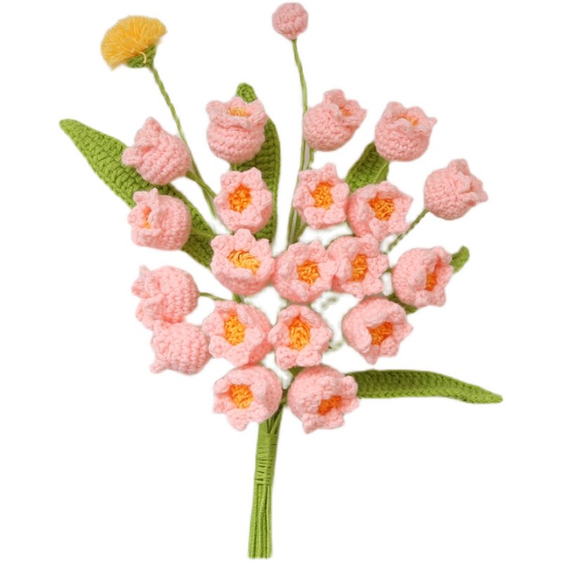 LILY OF THE VALLEY HAND-WOVEN BOUQUET IMMORTAL FLOWER CROCHET YARN DIY MATERIAL PACKAGE GIFT FOR BOYFRIEND AND GIRLFRIEND FINISHED PRODUCT CUSTOMIZATION