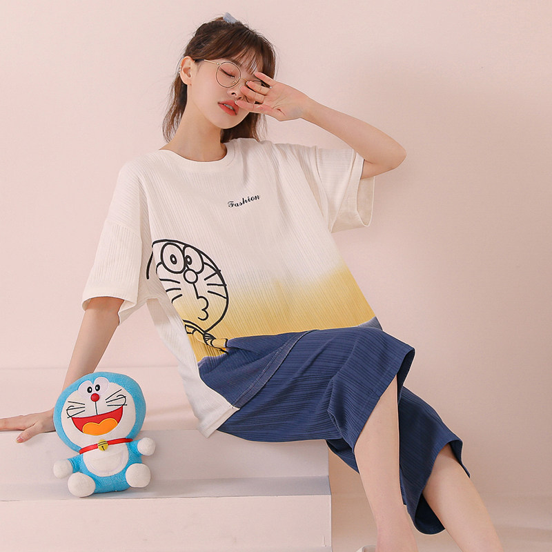 夏季新款减龄mm卡通女士睡衣套装