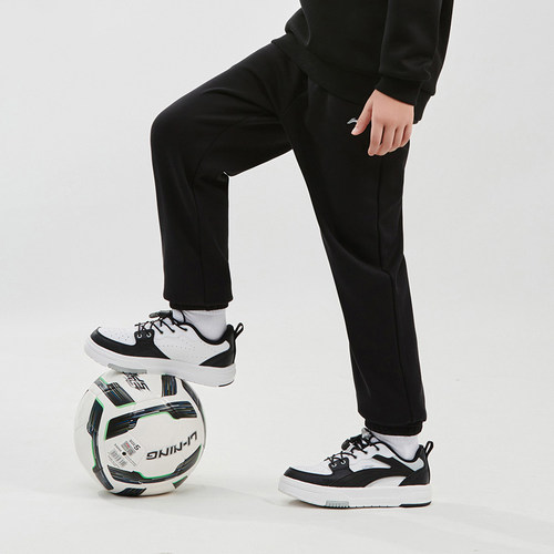 李宁儿童冬季加绒保暖运动长裤