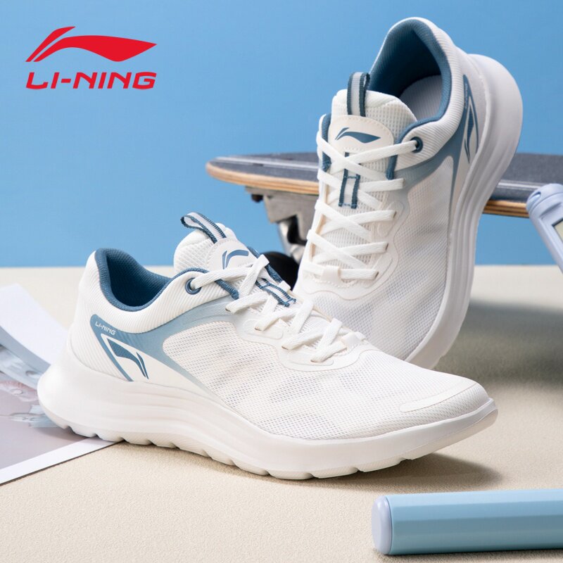 李宁男子网布透气跑步鞋2026夏季新款男士轻便减震回弹舒适运动鞋