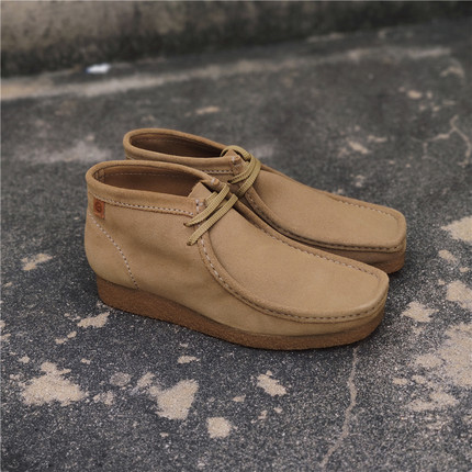 Clarks其乐春季袋鼠鞋wallabee男鞋翻毛复古中帮高帮Shacre Boot