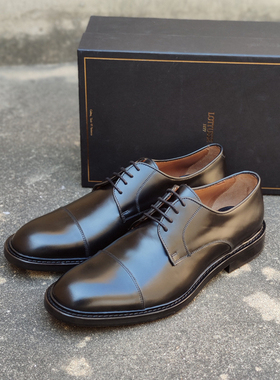 西班牙LOTTUSSE乐途仕男鞋圆头商务正装德比皮底手工皮鞋 L6723