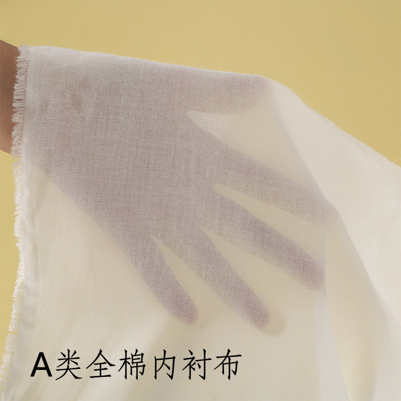 全棉包棉花里衬布超薄柔软白色纯棉布料裙子服装内衬单层里布面料