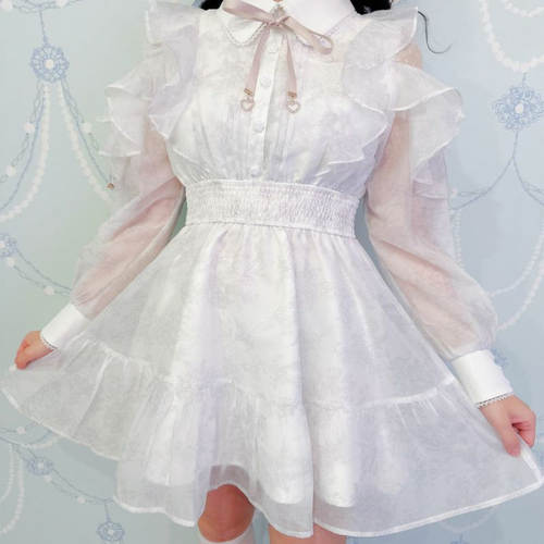 日系rojita印花连衣裙