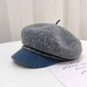 高品质2025秋冬羊毛贝雷帽子女鸭舌帽显脸小画家八角帽潮复古