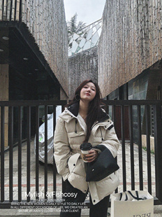 新品 韩国高品质收腰户外羽绒服 夏威夷人鱼2024冬季