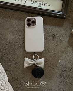 羊毛蝴蝶结配立体玫瑰花朵挂件饰品 韩国设计师2025新品