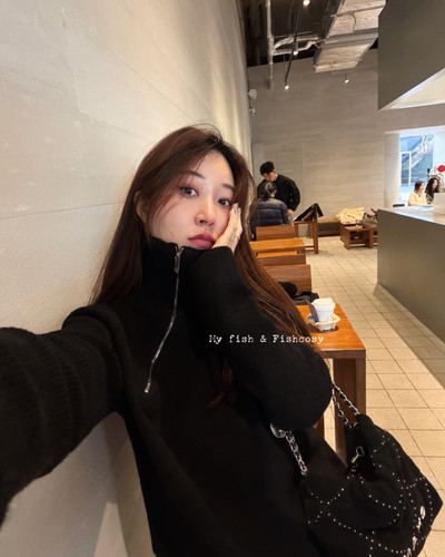 自带显瘦效果 斜拉链羊毛针织毛衣外套2025秋冬新品