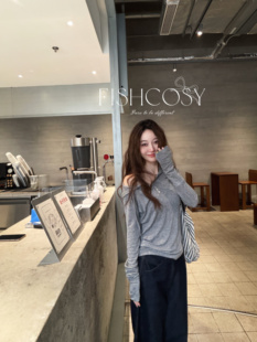 帽衫 韩国新品 丝光弹力棉7粒扣修身