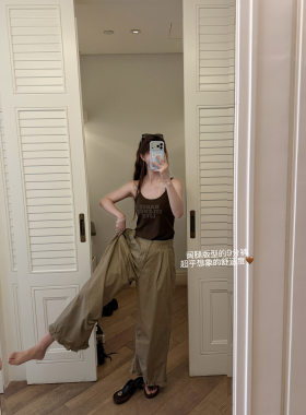 自留款 薄棉超舒服 荷叶边拼接小碎花 9分休闲裤 纯棉透气舒服