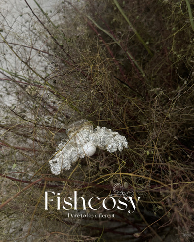 立体「亮线花朵」 小号抓夹  手工制亮线半扎鲨鱼夹 韩国度假定制