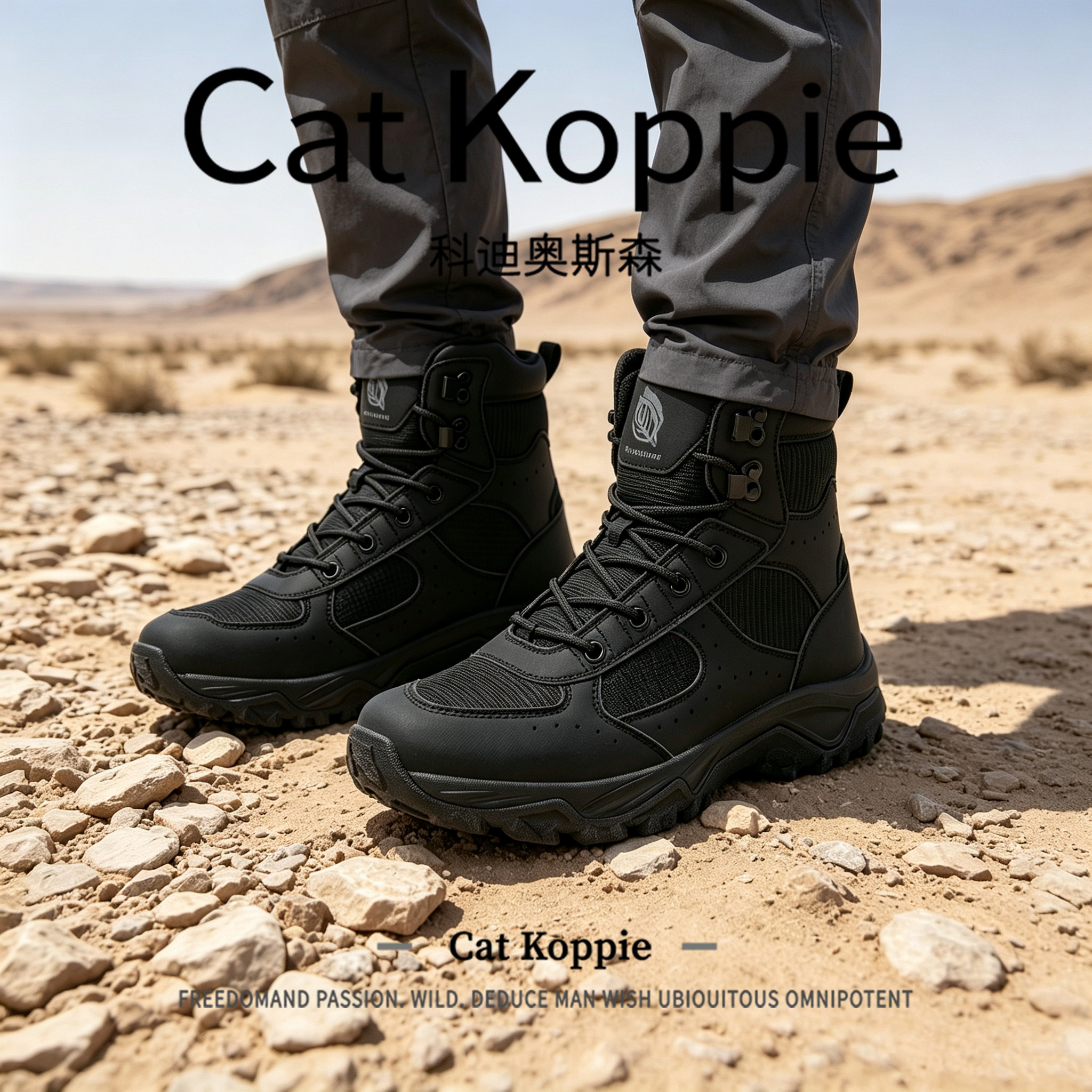 【极限挑战】Cat Koppie户外高帮战术靴男沙漠作战靴男士马丁靴