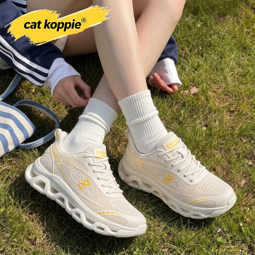 Cat Koppie男鞋秋季2026新款飞织透气休闲运动鞋学生厚底跑步潮鞋
