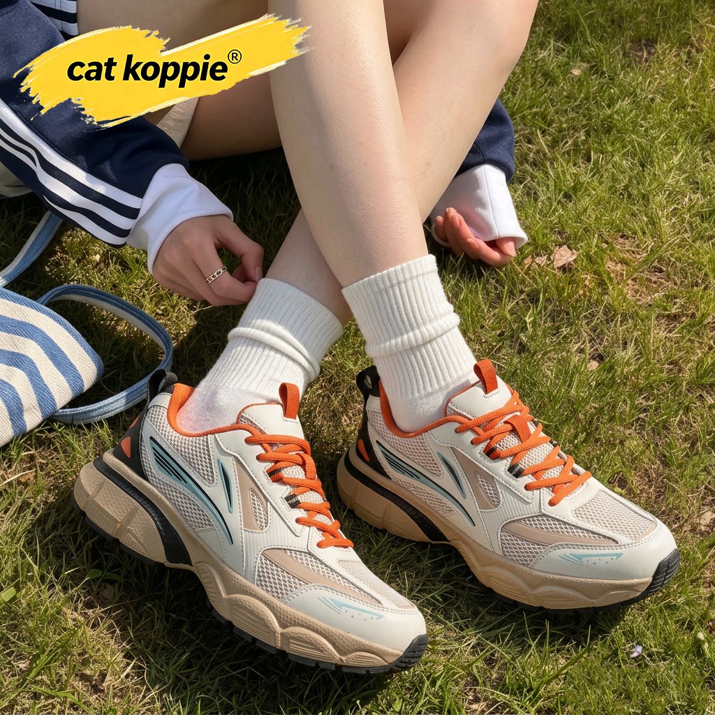Cat Koppie男鞋网面运动鞋2026新款透气软底百搭复古潮流休闲鞋