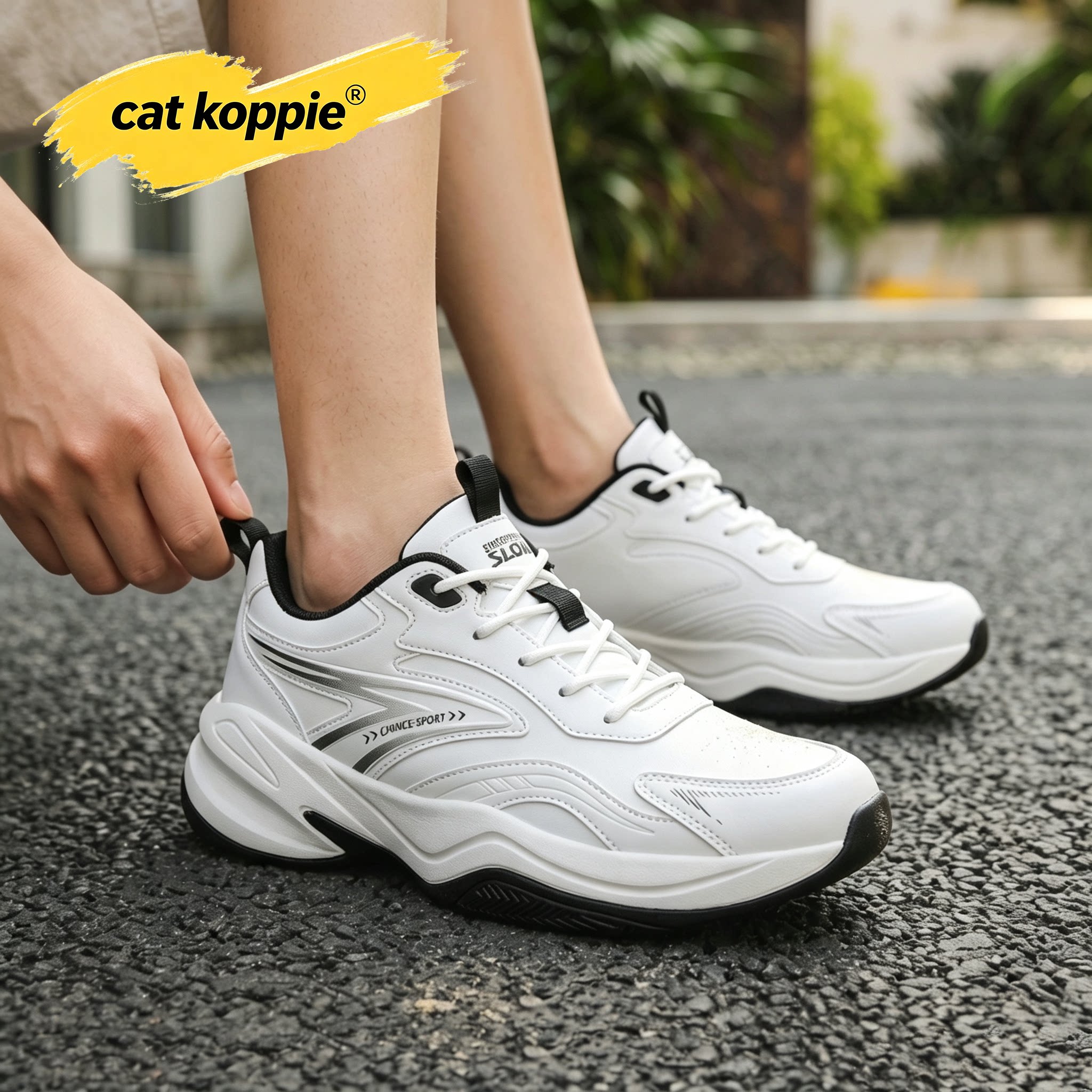 Cat Koppie男鞋2026新款防水运动鞋防滑通勤休闲鞋厚底加绒棉鞋
