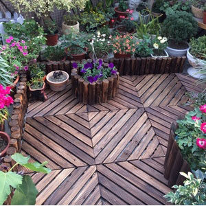 花园别墅庭院阳台实木地板 室外户外地板碳化防腐木地板露台地板