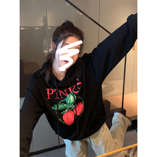 实价不减实拍韩系舒适连帽卫衣学院少女减龄宽松帽衫 上衣外套3036