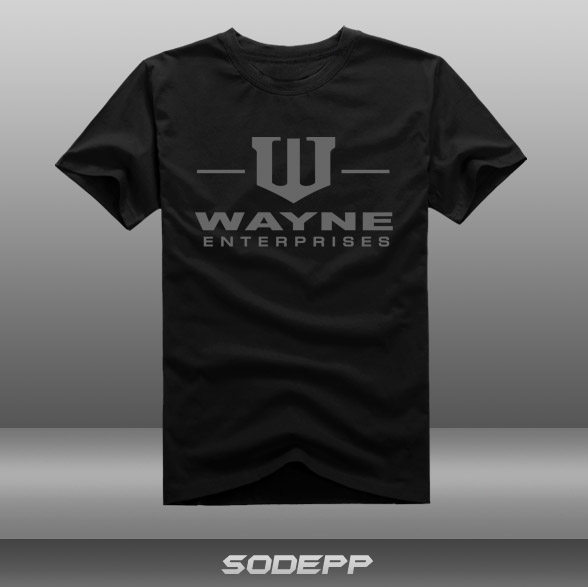 【sodepp】蝙蝠侠wayne韦恩企业标志电影t恤衫男全棉短袖夏装圆领