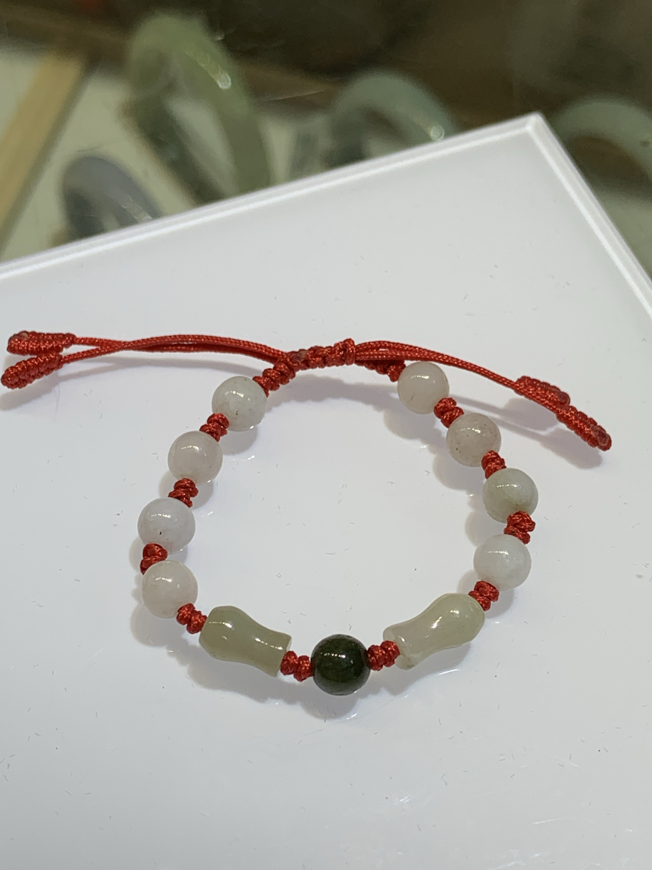 缅甸玉天然A货翡翠玉儿童款满绿白冰BB链宝宝玉珠链儿童手链葫芦