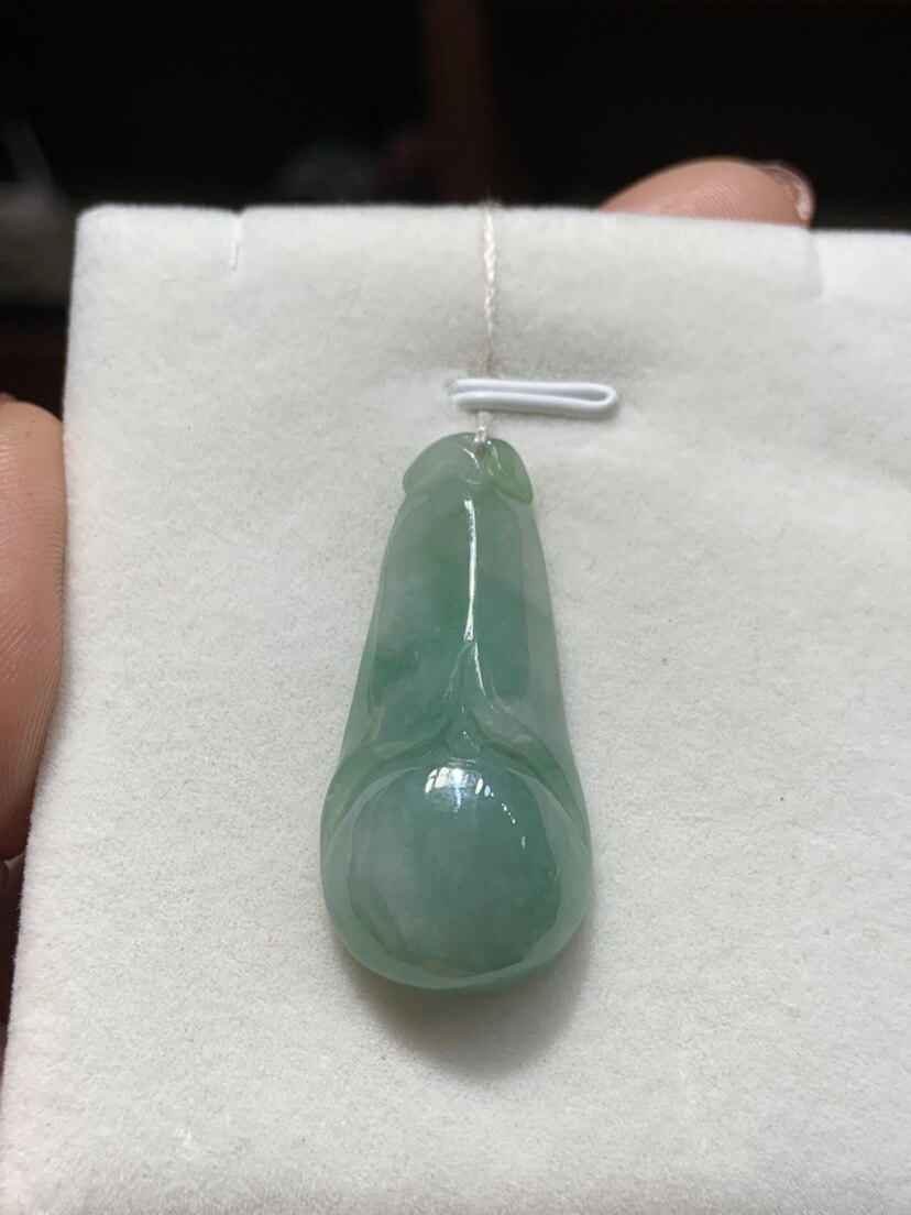 天然A货翡翠玉兰花吊坠 冰种满绿花朵挂坠 女款玉坠 玉花项坠