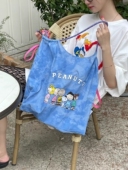 韩国东大门代购 le.junev新款 卡通图案速干布料渲染彩色女包