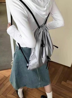 韩国东大门代购trou新款百搭气质时尚蝴蝶结女包洋气简约双肩包包