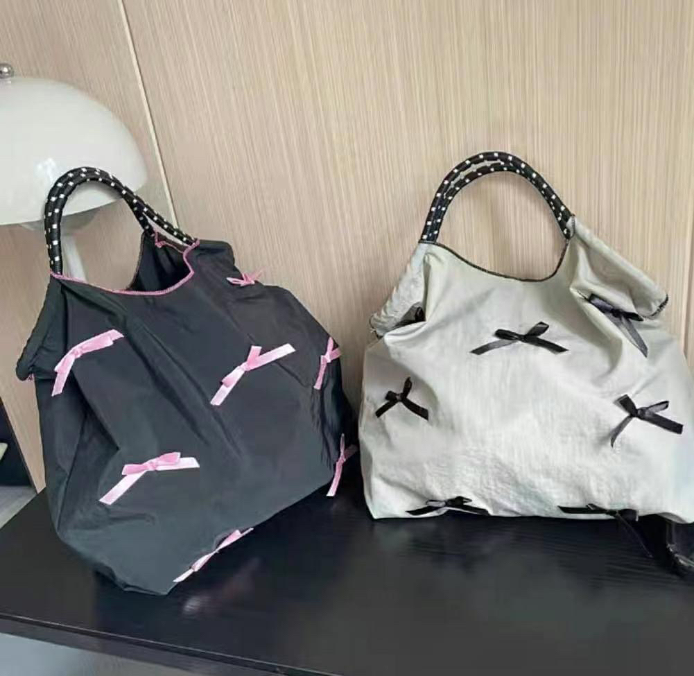 韩国东大门代购女布包trou蝴蝶结