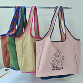 潮女新款 韩国东大门代购 le.junev新款 大容量女包撞色ins轻便耐用