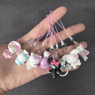 日本sanrio三丽鸥helloKitty散货天使恶魔奶油钥匙扣包包挂件摆件